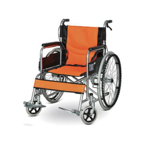 Steel wheelchair with chrome plating