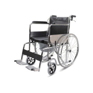 Steel wheelchair with chrome plating