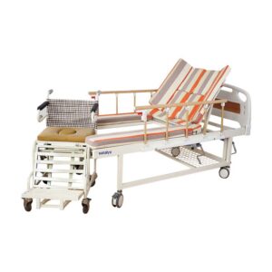 Multi-function manual nursing bed-wheel chair