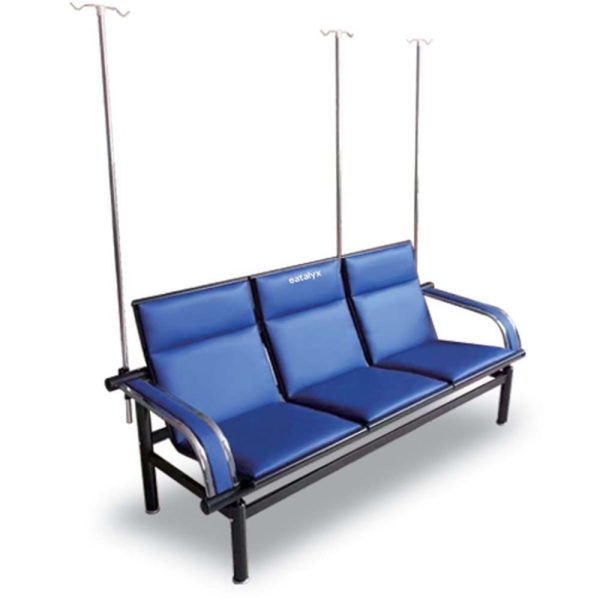 Three-seater infusion chair ( with hand rails)