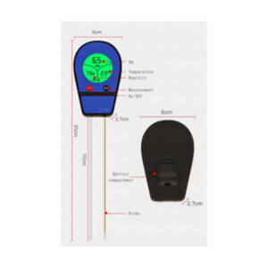 3-in-1 Soil pH/Moisture/Temperature Tester,LED display