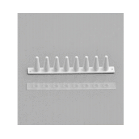 0.1ml White 8-stripwith optical clearflat caps