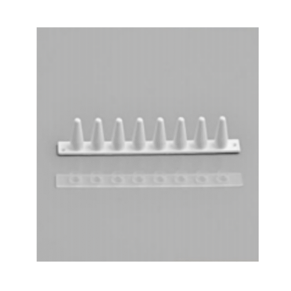 0.1ml White 8-stripwith optical clearflat caps