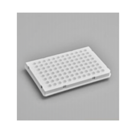Semi skirted 0.1 ml 96-well qPCR plate  (white with optical clear sealing film)