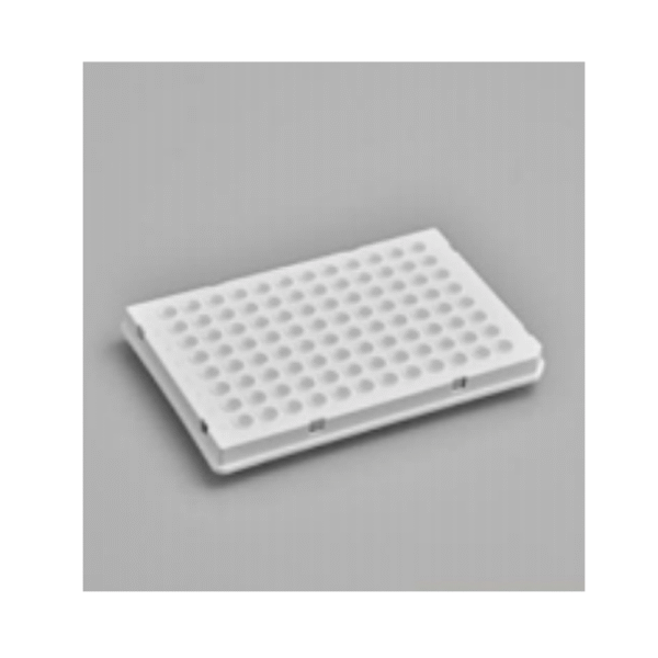 Semi skirted 0.1 ml 96-well qPCR plate  (white with optical clear sealing film)
